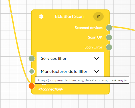 Format for 'manufacturer data' filter