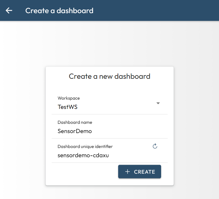 Create a new Dashboard