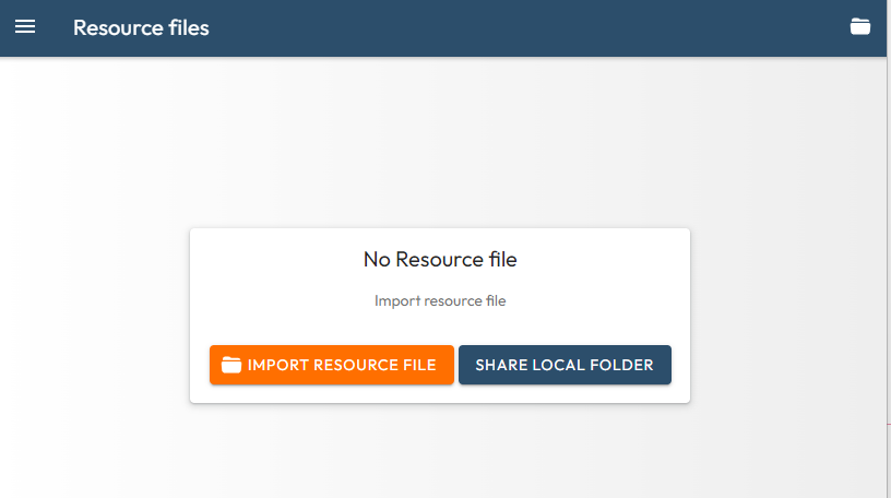 No resource available at first.